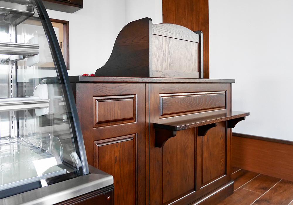 ケーキ屋さんのレジカウンター